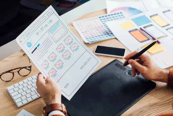 Web design planning and wireframing process for a Wexford-based business website